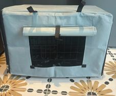 Small puppy crate with cover