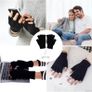 Heated Gloves via USB Mittens, Unisex for Men and Women, Winter Mittens for Warm Hands, Warm, for Working on Laptop, Fingerless, Knitted Gloves, Washable Image 5