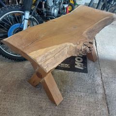 hand made solid oak coffee table