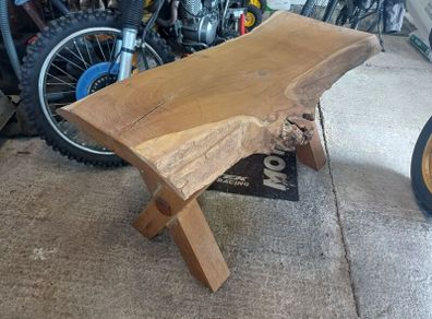 hand made solid oak coffee table