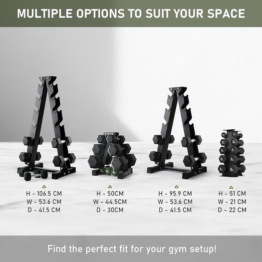 Dumbbell Rack Heavy Duty Steel, 3-Tier/ 5-Tier/ 6-Tier Weights Storage Dumbbell Stand, Dumbbell Tree Stand Weights Holder for Home Gym