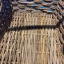 Large Vintage Woven Gathering Basket Image 4