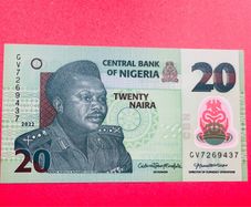 Nigeria  20   Naira 2022   Polymer / Plastic  ( Uncirculated. )