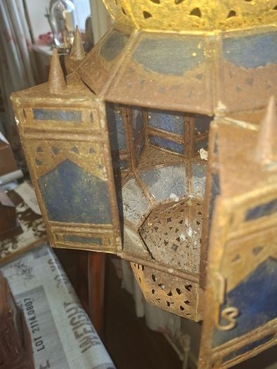 Vintage Large Moroccan, Moorish, or North African Hanging Lantern, Postage available or Collection