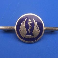 HOSPITAL LEAGUE of FRIENDS (health service volunteers) - an enamelled pin badge (1980s / 1990s)