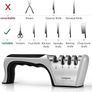 NEW SALE | Sharpener, 4 in 1 Kitchen Knife Sharpening 4 Stage Manual Knife Sharperener Tool with Cut Protection Gloves for Sharpening Kitchen Knives, Scissors Image 6