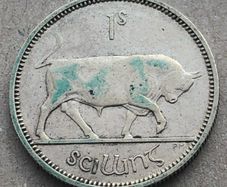 Irish silver one shilling