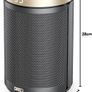 Dreo Electric Heater, 1500W Energy Efficient Space Room Heater, Upgrade Remote Portable Ceramic Fan Heaters, Thermostat, 3 Modes 12H Timer, Overheat & Tip Over Protection, for Bedroom, Atom 316, Gold Image 8