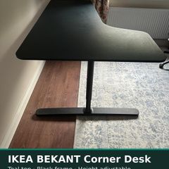 IKEA BEKANT Corner Desk Teal & Black