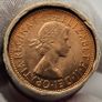 Great Britain 1966 Beautiful Uncirculated Lustrous Penny Roll Tube of 50 Coins Image 4