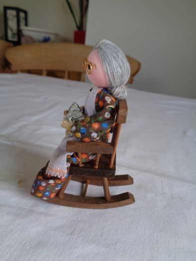 Hand Crafted Granny on Rocking Chair for Sale