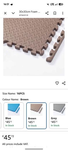 Foam Interlocking Mats for playroom/nursery - 48 pieces.