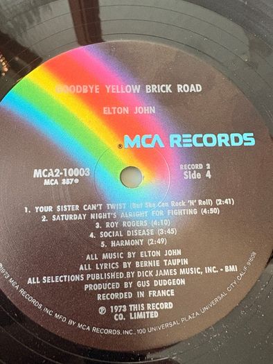 Elton John - Goodbye Yellow Brick Road (First Press / USA)