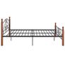 Bed Frame Black Metal 160x200 cm Image 2