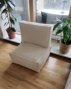Floor seating / Floor pillow with back rest/ pouf with backrest