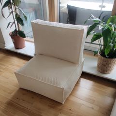Floor seating / Floor pillow with back rest/ pouf with backrest