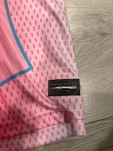 Pink Barcelona football jersey