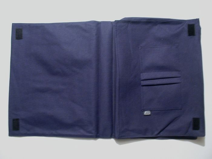 Navy Canvas Messenger Bag with Strap