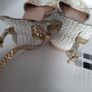 new white and gold genuine leather shoes Image 4