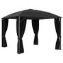 Gazebo with Curtains 300x300x265 cm Anthracite Image 6