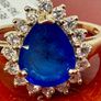 Diamond LUXURIANT Premium Vietnamese Cobalt Blue Spinel and Lab Grown Diamond Ring Image 9