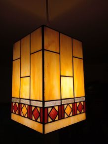 Matching pair leaded glass Light / lamp shades