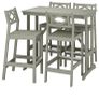 2 Garden wooden bar stools Image 2