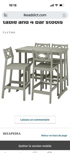 2 Garden wooden bar stools