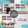 Spice Rack Wall Mounted 4 Pack Spice Rack for Inside Cupboard Adhesive Spice Organiser Kitchen Cupboard Organiser Image 2
