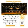 15m, LED String Light Mains Powered, with Plug/25+2 Shatterproof G40 Bulbs/Hook, Bright Warm White Lighting Outside Indoor Tree Garden Decorations Image 2