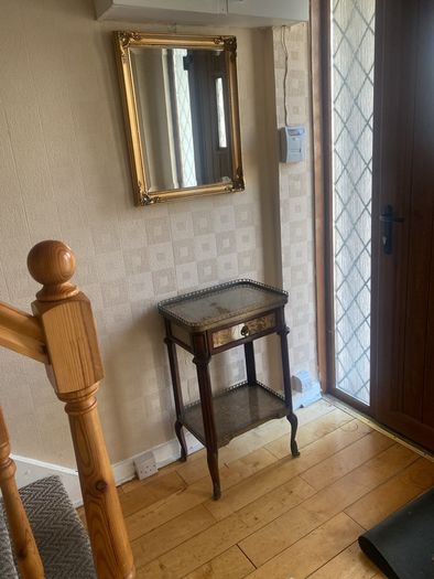 hall table and mirror