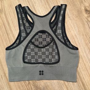 Sweaty Betty grey seamless sports bra size M
