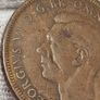 Great Britain 1938 King George VI Penny Possible Obverse Mint Error Planchet Error Image 2