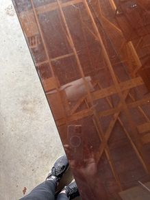 Antique Mahogany Table with Glass Top