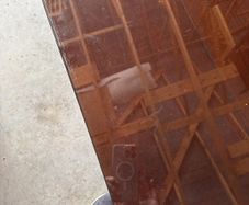 Antique Mahogany Table with Glass Top