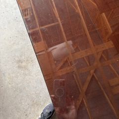 Antique Mahogany Table with Glass Top