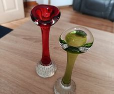Mid Century Swedish Glass Vases Bo Borgstrom Aseda