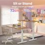 Standing Desk with USB Charging Port, 120 x 60 cm, 4 Preset Height Settings Image 8