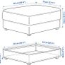 Green 3 seater sofa with matching footrest Image 8