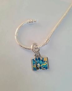 Brand new, unused silver charm pendant, S925 sterling silver, jewellery, charm Vincent van Gogh Free postage.