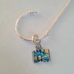 Brand new, unused silver charm pendant, S925 sterling silver, jewellery, charm Vincent van Gogh Free postage.