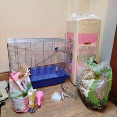 Pet Cage + Complete Accessory Set
