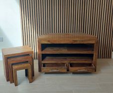 EZ Living TV Unit & 3 Piece Nest of Tables