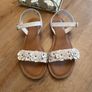 Next white floral sandals uk3 excellent condition! Image 2