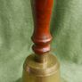 Vintage Solid Brass School Bell: Loud Ringing, Wood Handle, 10 Inch Image 8