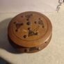 Vintage Leaf Pattern Solid Wood Handmade Carved Fruit /Trinket Bowl Image 7