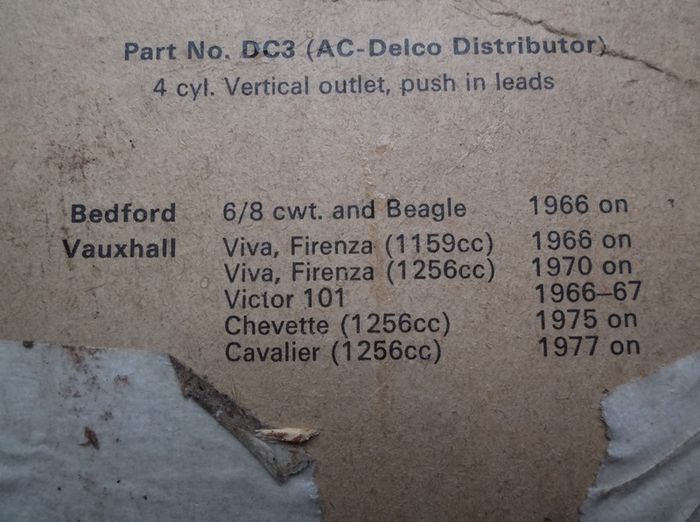 Lucas Vauxhall Distributor Cap DC3.