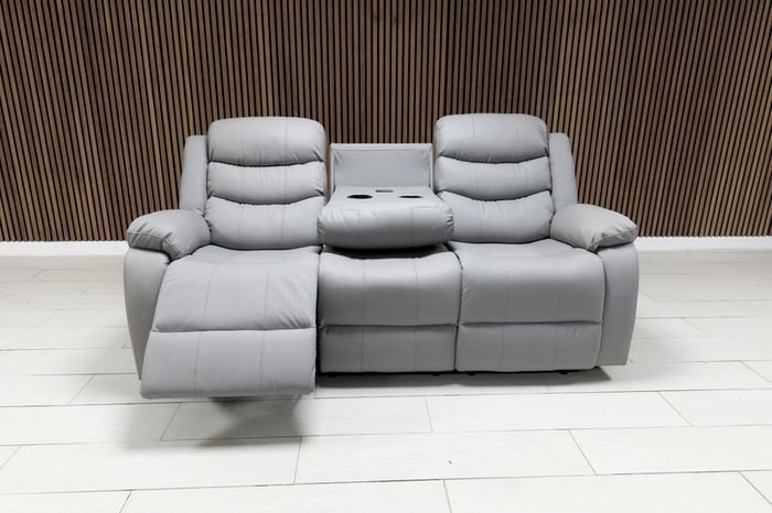 Roma Plus Light Grey Wireless Charging Recliner Sofa
