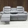 Roma Plus Light Grey Wireless Charging Recliner Sofa Image 4