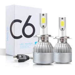 2x H7 Led H11 H1 H3 H4 9004 9005 9006 9007 H4 Hi/lo H1 H3 H8 Hb1 Hb3 Hb4 Hb5 Hir2 H13 H27 9005 9006 Car Headlight Bulbs 3000k 6000k 8000k Cob C6 Car Lights